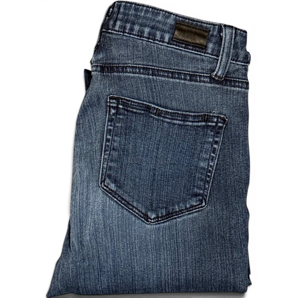 PAIGE High Rise Manhattan Jeans Womens 26 Blue Bootcut Stretch 1014-005118